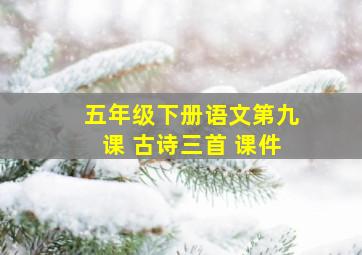 五年级下册语文第九课 古诗三首 课件